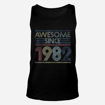 Vintage 39Th Birthday Awesome Since 1982 Unisex Tank Top | Crazezy