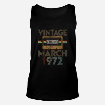 Vintage 49Th Birthday March 1972 49 Years Old Unisex Tank Top | Crazezy