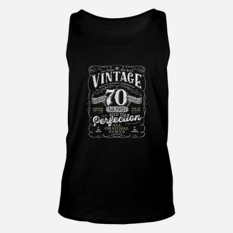 Vintage 70Th Birthday For Him 1951 Aged To Perfection Unisex Tank Top | Crazezy