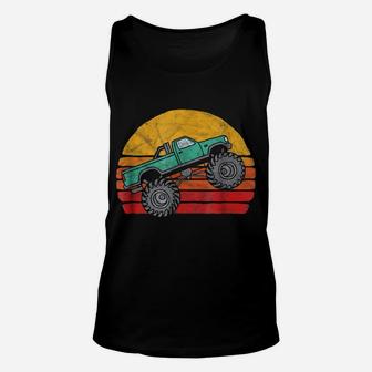 Vintage 80S Monster Truck Shirt - Cool Retro Sun Design Unisex Tank Top | Crazezy
