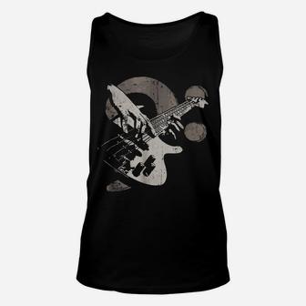 Vintage Bass Guitar Clef Shirt Gift For Bassist Player Unisex Tank Top | Crazezy DE