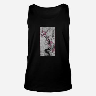 Vintage Beautiful Cherry Blossom Japanese Graphical Art Unisex Tank Top | Crazezy