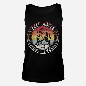 Vintage Best Beagle Dad Ever Father's Day Mens Unisex Tank Top | Crazezy