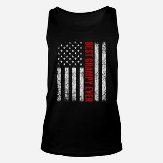 Vintage Best Grampy Ever American Flag Father's Day Gifts Unisex Tank Top | Crazezy