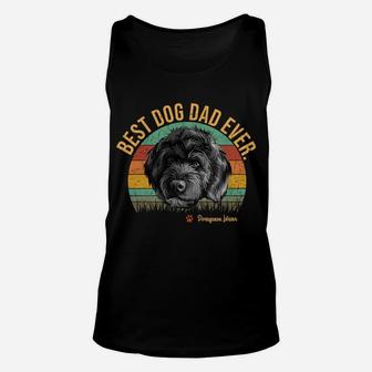 Vintage Best Portuguese Water Dad Ever Gift For Dog Lover Unisex Tank Top | Crazezy