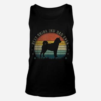Vintage Best Shiba Inu Dad Ever Father's Day Mens Unisex Tank Top | Crazezy