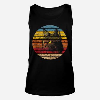 Vintage Black Cat Lover & Retro Style Cats Gift Zip Hoodie Unisex Tank Top | Crazezy CA