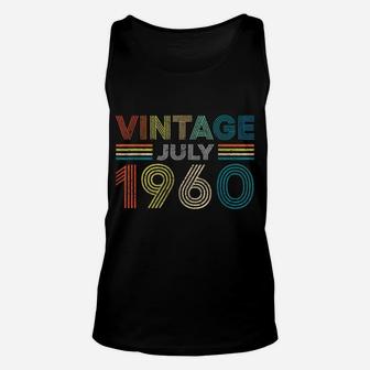 Vintage Born In July 1960 Man Myth Legend 60 Years Old Unisex Tank Top | Crazezy