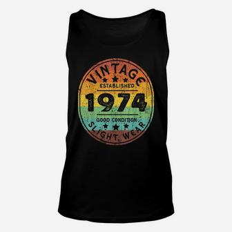 Vintage Established 1974 47Th Birthday Party Retro Men Unisex Tank Top | Crazezy CA