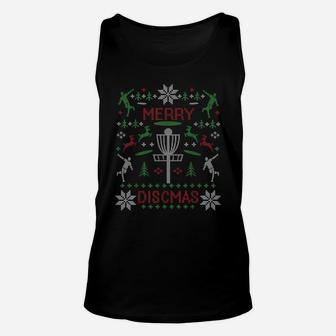 Vintage Funny Disc Golf Ugly Christmas Party Sweatshirt Unisex Tank Top | Crazezy