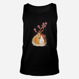 Vintage Guinea Pig Japanese Cherry Blossom Flower Gift Unisex Tank Top | Crazezy