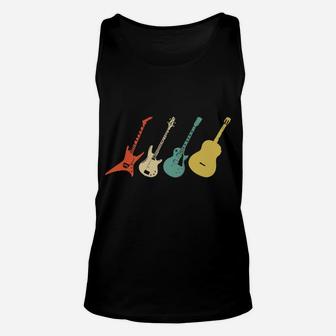 Vintage Guitar Acoustic And Electric Guitar Instrument Gift Unisex Tank Top | Crazezy UK