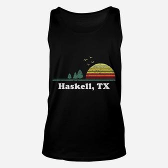 Vintage Haskell, Texas Home Souvenir Print Unisex Tank Top | Crazezy AU