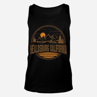 Vintage Healdsburg, California Mountain Hiking Print Sweatshirt Unisex Tank Top | Crazezy DE