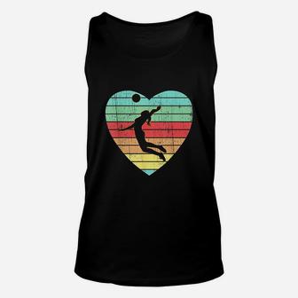 Vintage Heart Volleyball Player Unisex Tank Top | Crazezy CA