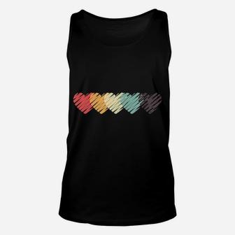 Vintage Hearts Valentines Day Romantic Apparel Unisex Tank Top - Monsterry