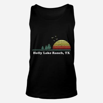 Vintage Holly Lake Ranch, Texas Home Souvenir Print Unisex Tank Top | Crazezy