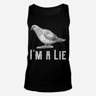 Vintage I Am A Lie Bird Aren't Real Spies Awesome Cute Gift Unisex Tank Top | Crazezy CA