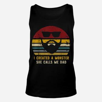 Vintage I Created A Monster She Calls Me Unisex Tank Top - Monsterry UK