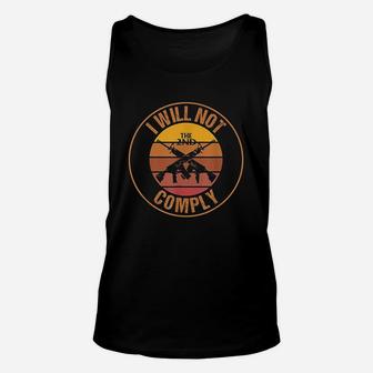 Vintage I Will Not Comply Unisex Tank Top | Crazezy