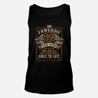Vintage January 1956 Shirt 65 Years Old 65Th Birthday Gift Unisex Tank Top | Crazezy AU