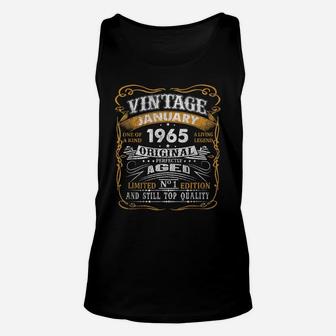 Vintage January 1965 Shirt 56 Years Old 56Th Birthday Gift Unisex Tank Top | Crazezy