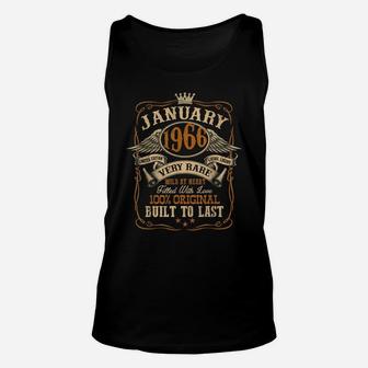 Vintage January 1966 Shirt 55 Years Old 55Th Birthday Gift Unisex Tank Top | Crazezy AU