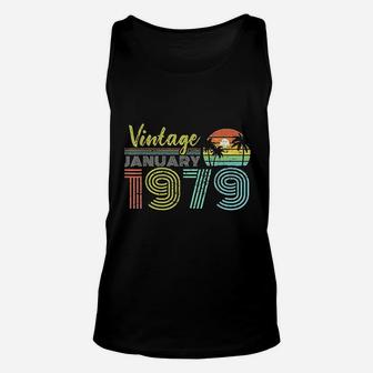 Vintage January 1979 42 Years Old Birthday Unisex Tank Top | Crazezy