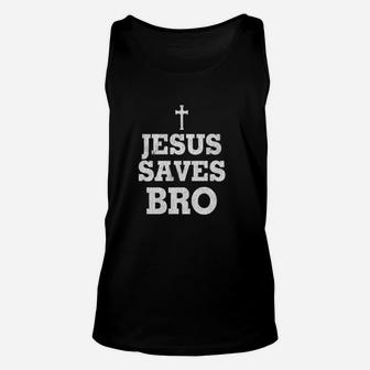 Vintage Jesus Saves Bro Christian Faith Jesus Christ Cross Unisex Tank Top - Monsterry CA