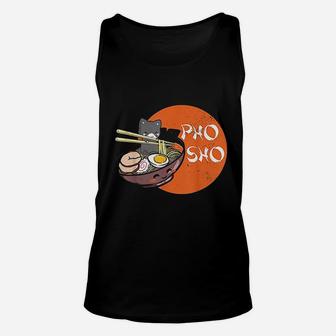 Vintage Kawaii Cat Pho Sho Vietnamese Bowl Ramen Noodle Unisex Tank Top | Crazezy