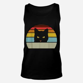 Vintage Kitty Kitten Retro Style Black Cats Lover Gift Funny Unisex Tank Top | Crazezy