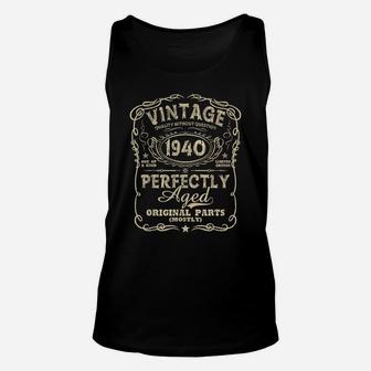Vintage Made In 1940 81Th Birthday Gift Unisex Tank Top | Crazezy