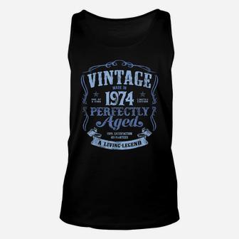 Vintage Made In 1974 Living Legend 45Th Birthday Unisex Tank Top | Crazezy