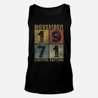 Vintage November 1971 50 Years Born In 1971 50Th Bday Gift Unisex Tank Top | Crazezy