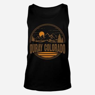 Vintage Ouray, Colorado Mountain Hiking Souvenir Print Unisex Tank Top | Crazezy