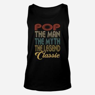 Vintage Pop The Man Myth Legend Grandpa Gift Retro Unisex Tank Top | Crazezy DE