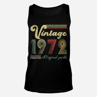 Vintage Retro 1972 50 Years Old 50Th Birthday Gift Men Women Unisex Tank Top | Crazezy DE
