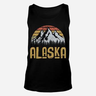 Vintage Retro Alaska US Mountains Glacier Hoodie Unisex Tank Top | Crazezy