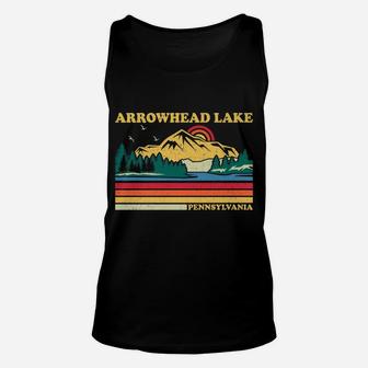 Vintage Retro Family Vacation Pennsylvania Arrowhead Lake Unisex Tank Top | Crazezy