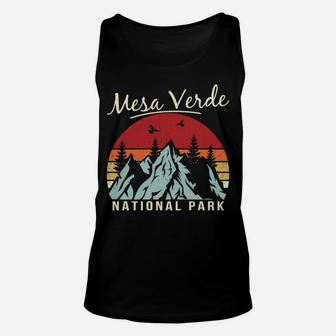 Vintage Retro Hiking Camping Mesa Verde National Park Sweatshirt Unisex Tank Top | Crazezy UK