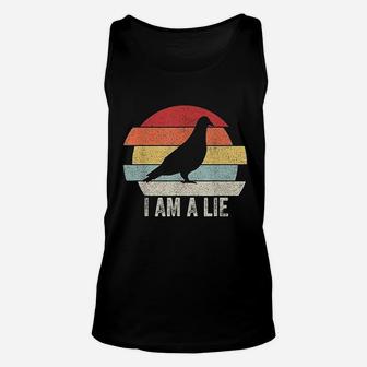 Vintage Retro I Am A Lie Birds Are Not Real Unisex Tank Top | Crazezy UK