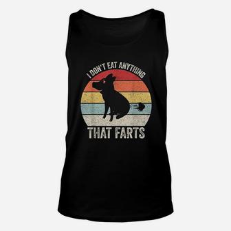 Vintage Retro I Dont Eat Anything That Farts Vegetarian Unisex Tank Top | Crazezy
