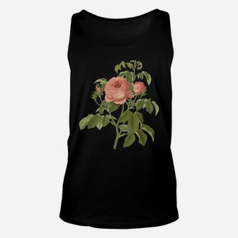 Vintage Rose Aesthetic Botanical Floral Flower Women Flowers Unisex Tank Top | Crazezy DE