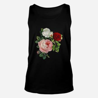 Vintage Roses Flower Unisex Tank Top | Crazezy CA