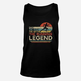 Vintage Running Dad The Man The Myth The Legend Runner Gift Unisex Tank Top | Crazezy DE