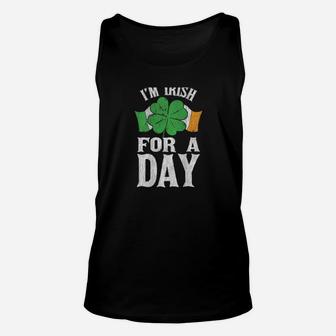 Vintage Shamrock Flag Irish For A Day Unisex Tank Top - Monsterry