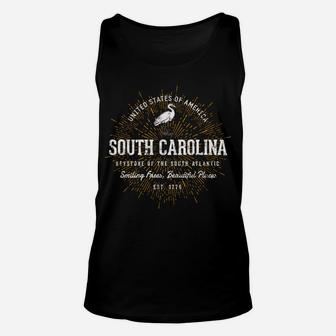 Vintage State Of South Carolina Retro Sweatshirt Unisex Tank Top | Crazezy