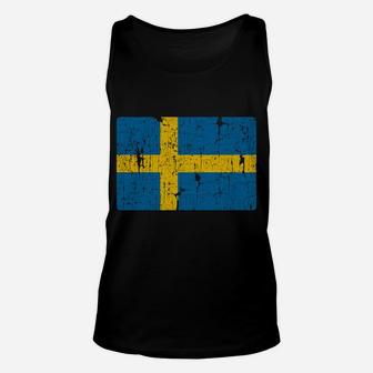 Vintage Sweden Flag Gift Swedish Men Women Retro Souvenir Sweatshirt Unisex Tank Top | Crazezy