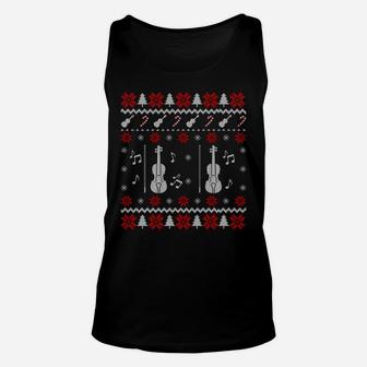 Violin Ugly Christmas Sweater Xmas Gift For Violin Lovers Sweatshirt Unisex Tank Top | Crazezy