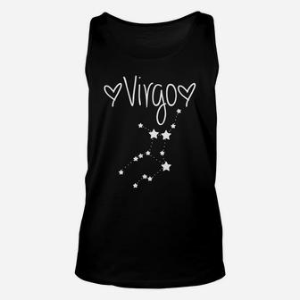 Virgo Zodiac Sign Horoscope Stars August September Birthday Unisex Tank Top | Crazezy AU